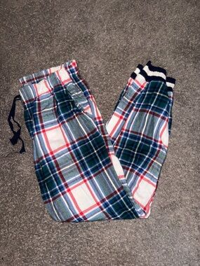 Aerie PJ Pants Navy, Red & Green